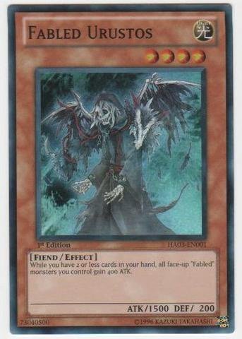 Yu-Gi-Oh! - Fabled Urustos (HA03-EN001) - Hidden Arsenal 3 - 1st Edition - Super Rare