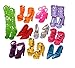 ebuddy Lots 40 Pcs Doll Clothes Set: 10 Pcs Princess Dress/10 Pair Shoes/20 Pcs Hangers for Barbie Doll