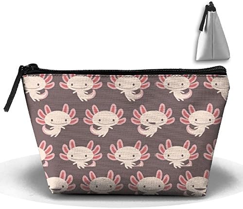 Cute Axolotls Zipper Closure Pouch Travel Multi-functional Cosmetic Bags