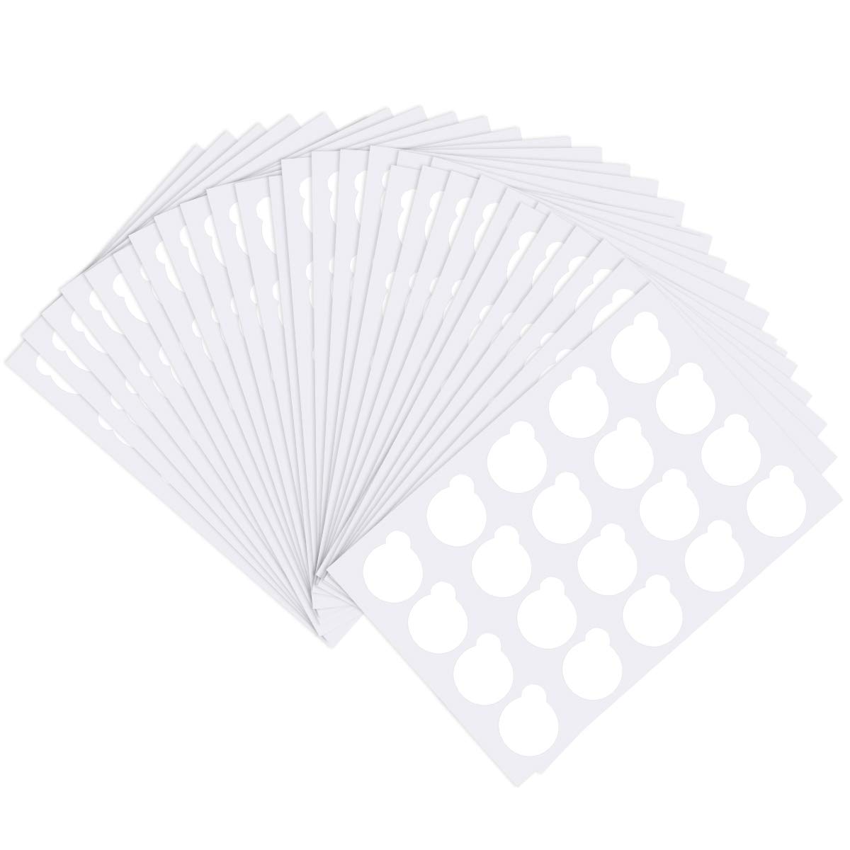 500pcs Eyelash Glue Holder, 2.5cm Jade Stone Disposable Glue Pads for Eyelash Extension, Waterproof Sticker for Eyelash Glue Ring Pallet