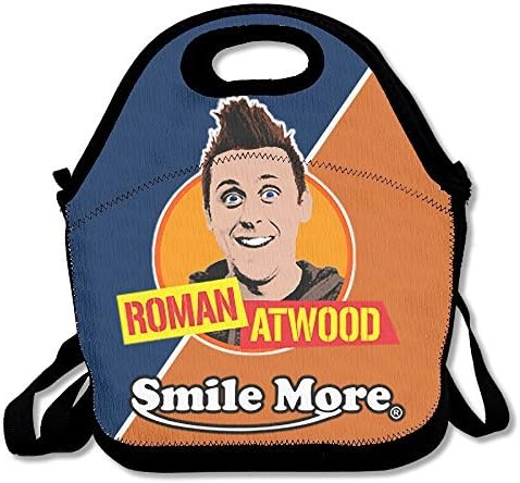 SuperWW Roman Atwood Smile More Lunch Bag Tote Handbag