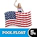 BigMouth Inc. Pool Float, Large Inflatable Lounge Raft, Durable Vinyl Floatie, Summer Pool Party Water Toy - Waving American Flag