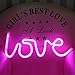 DELICORE Decorative LED Love Shaped Neon Night Light with Pink Lamp-Neon Night Light Operated by Battery/USB for Children's Room Party Christmas Wedding Decoration Pink