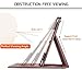 FYY Leather Case with Apple Pencil Holder for iPad Air 1/2, iPad 9.7 2017/2018 - Folio Stand Protective Case Smart Cover with Hand Strap Card Slots for Apple iPad Air 1/2 /iPad 9.7 2017/2018 Brown