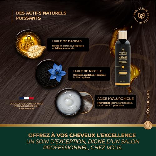 Premium Brazilian Keratin Smoothing - Professional Kit 250 ml Formol-Free - 3 to 4 Applications - Suitable for Pregnant Women and Children - Made in France