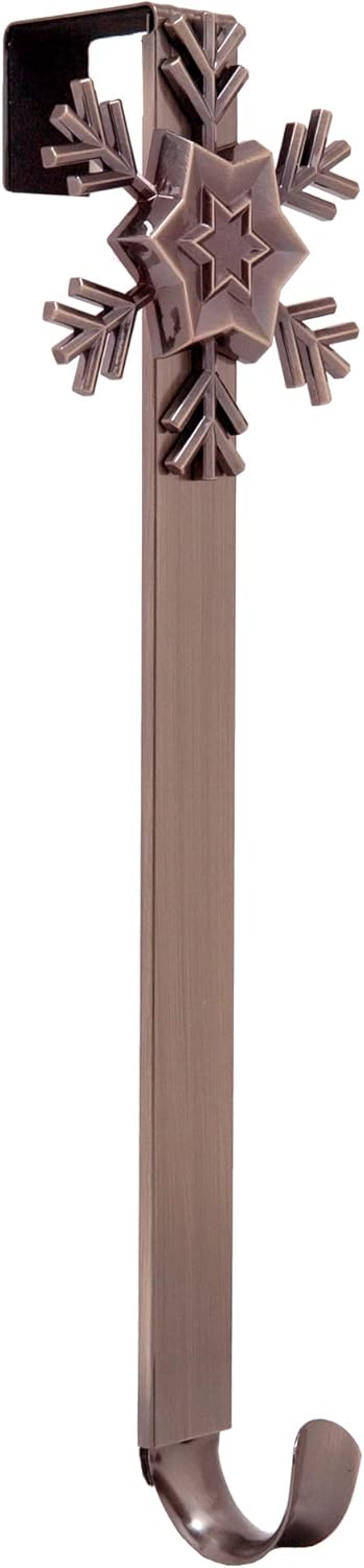 Wreath Hangers - Haute Decor Adapt Adjustable Length Wreath Hanger with Removable Icon (Oil-Rubbed Bronze - Snowflake)