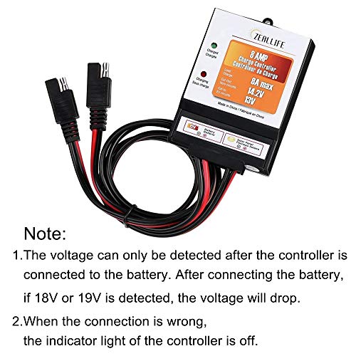 POWOXI Solar Panels Charge Controller, 8A Battery Regulator for 12V Solar Battery Charger, Solar