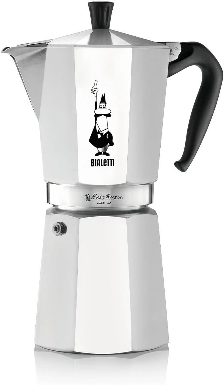 Bialetti Moka Express 18 Cup Aluminium Stovetop Coffee Maker Silver