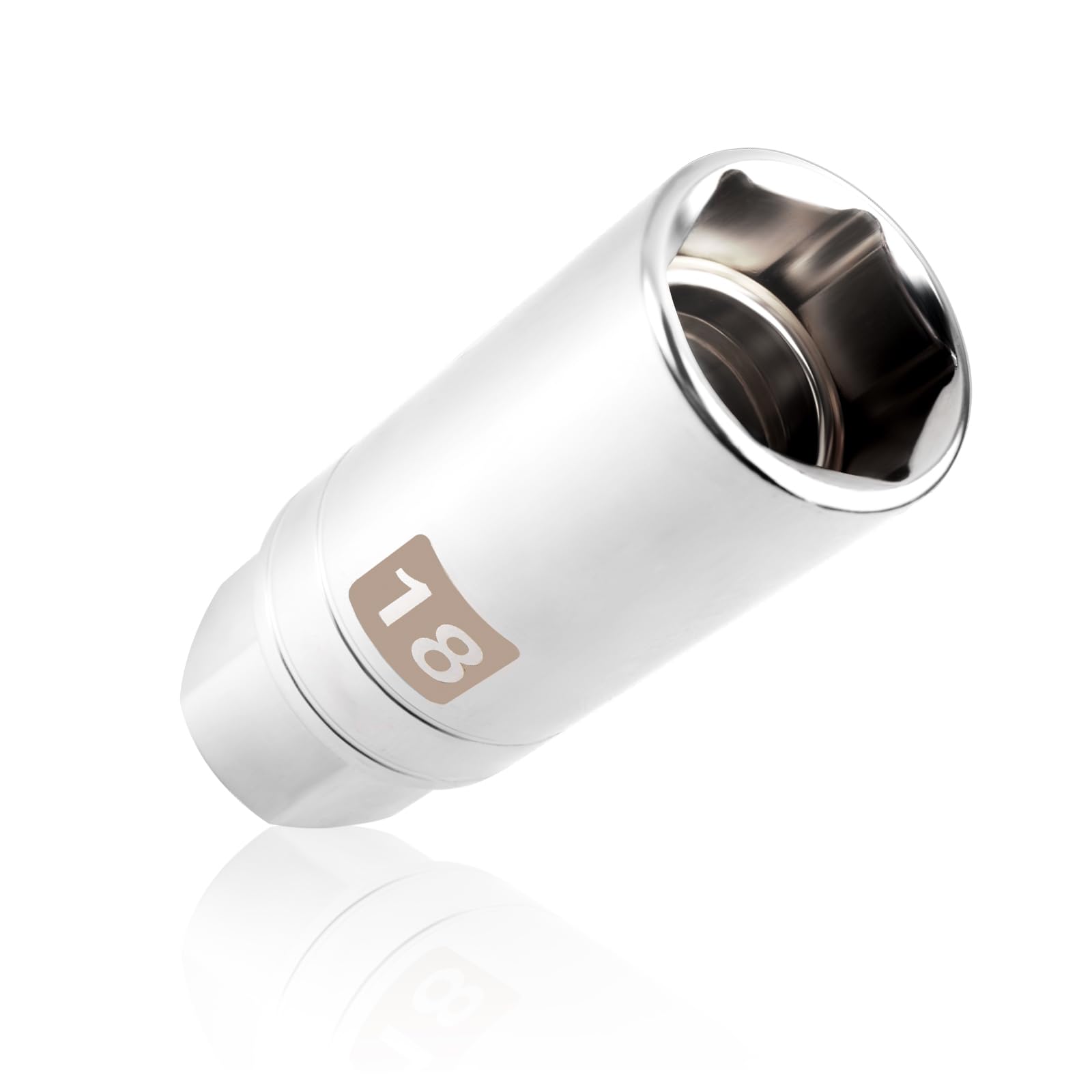 Photo 1 of 18MM Spark Plug Socket Magnetic,Magnetic Design 6-Point Spark Plug Removal Tool for Replacement,Heavy-Duty Steel Sparks Plugs Tool Car Accessories for 3/8" Drive (18mm)