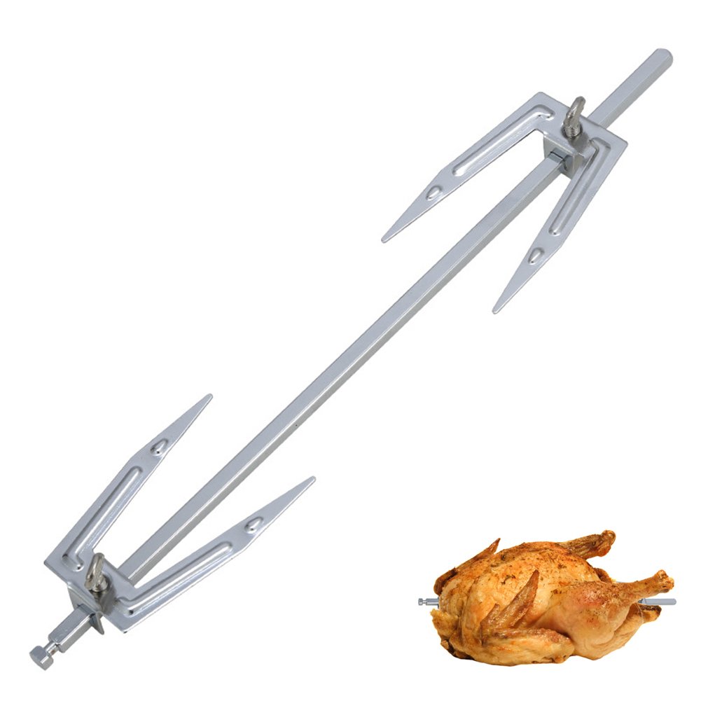 OWIKAR Roast Chicken Forks Rotate Stainless Steel Barbecue Forks