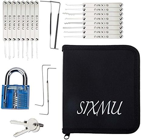 24 Piece Premium Titanium Lock Tool Set with blue Pad Lock