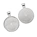 Shappy 24 Pack Bezel Pendant Trays Round Trays Pendant Blanks, 25 mm Diameter, Silver