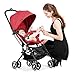 besrey Lightweight Stroller Airplane Stroller Compact Buggy One Step Design for Opening & Folding Easily get on Plane - Red