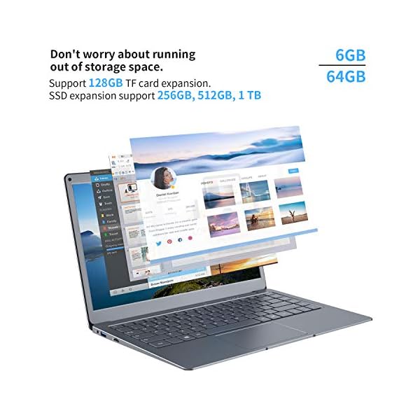 Jumper EZbook X3 6GB 64GB eMMC Laptop Windows 10 Thin and Light Laptop 13.3 inch FHD Computer PC, Intel Apollo Lake…