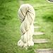 SOLEDI Natural Roving Wool Top Roving Fiber Spin Felt Crafts Needle Felting (Milk White)