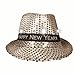 Windy City Novelties - New Year’s Eve 2023 LED Light Up Silver Sequin Fedora Party Hat | New Year’s Eve Party Supplies NYE Party Favors Cosplay Birthdays Weddings Roaring 20s Great Gatsby Decor