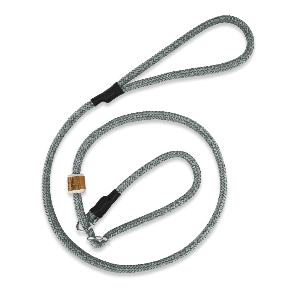 Melrose Moxon Dog Lead, Slip Lead, Collar and Lead in One, Beautiful Colours, 8 mm x 130 cm (Grey)