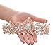 SWEETV Royal CZ Crystal Crown for Women, Rose Gold Bridal Tiara, Princess Headpieces Prom Birthday Wedding Hair Accessories