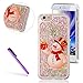 6S Plus Case,iPhone 6 Plus Case,EMAXELER Christmas Series Pattern Glitter Liquid Floating Stars Moving PC Hard Case for iPhone 6 Plus(2014 Release)/6S Plus(2015 Release)(5.5