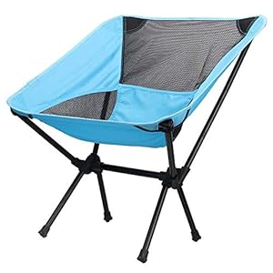 SunshineFace draagbare opvouwbare stoel lichtgewicht outdoor vissen camping wandelen strandstoel kruk blauw