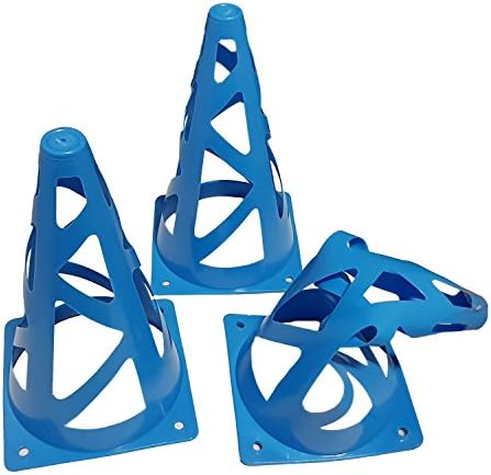 Century 9'' Pop-Up Filed Marker Sport Cones, Blue, Set of 6