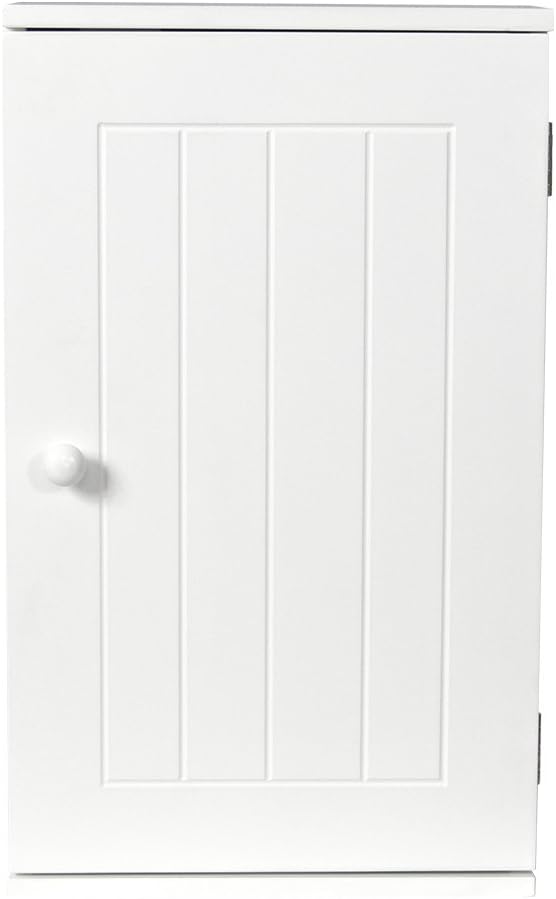 Bath Vida Priano 1 Door Bathroom Wall Cabinet, White, 15Dx60Wx50H cm approx - Image 4