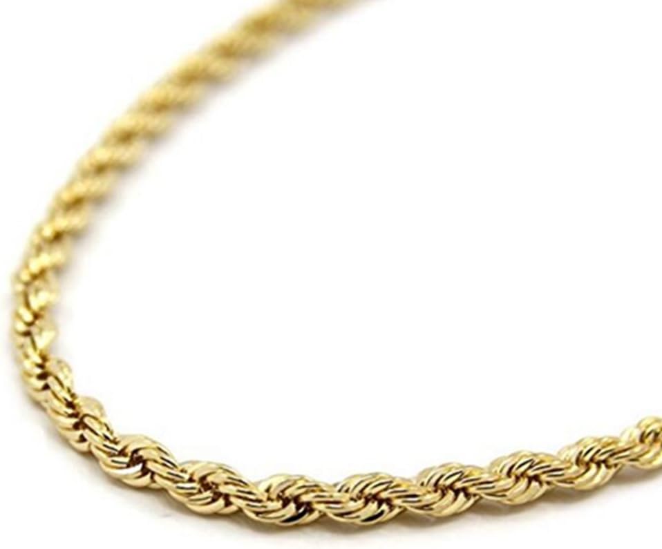Mens 24K Yellow Gold Filled 5mm Rope Chain Necklace 26" Inches