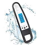 Instant Read Thermometer Stable-Read Digital Kitchen Thermometer With Magnet, Backlight And Collapsible Probe For Outdoor BBQ And Kitchen Meat, Baking,Milk,Tea