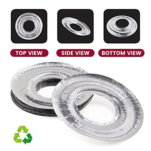 [75 Pack] Aluminum Foil Stove Burner Covers 7.5 Inch Disposable Round