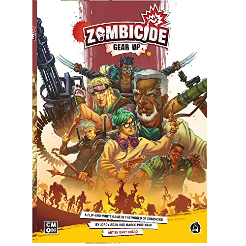 Zombicide Gear Up Zombie Apocalypse Survival Game Flip and Write
