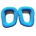 Foxnovo A Pair of Replacement Soft Foam Ear Pads Ear Cushions One Headband Cushion Pad for Logitech G430 G930 Headphones (Blue)