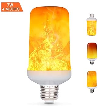 E27 LED-Flamme Effekt Fire Glühlampen, Creative Leuchten mit flackerndem Emulation, Vintage Atmosphäre Deko, Simuliert Gas Hu