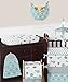 Sweet Jojo Designs 9-Piece Turquoise Blue and Gray Earth and Sky Birds Nature Girl or Boy Baby Bedding Crib Set
