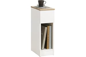 SoBuy Small Bedside Table Nightstand with 1 Drawer, Narrow Side Table, End Table with Storage for Bedroom, Living Room, Small