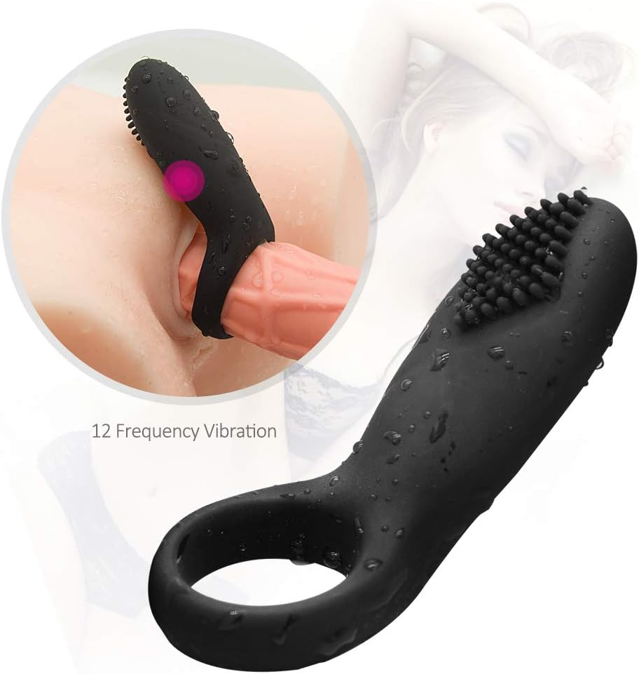 huaduo Adullt Toy for Man Pleasure Pénnis Rings Massaging Stick Vibe Mssager Vibrant G-Sport for Women and Couples -Muscle Exercise and Stimulation Sunglasses Skirt - Training Sleeve Black