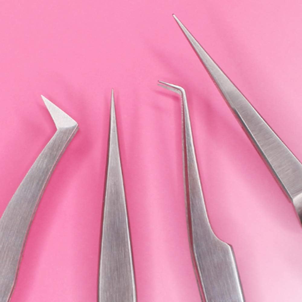 Lash FX Stainless Steel Russian Hook Tweezers, Silver - Image 3