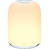 AUKEY Veilleuse, lampe de table tactile avec fonction minuterie, batterie interne rechargeable, changement de couleur RVB et 