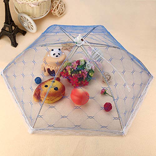 Zantado (4 Pack) Pop –Up Mesh Screen Food Cover Tent Umbrella, Reusable and Collasible Outdoor Picnic Food Covers Mesh, Screen Tents Protectors For Bugs, Fruit From Flies, BBQ.