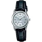 Casio Women's LTPV001L-7B Black Leather Quartz Watch