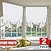 H.VERSAILTEX Pure White Curtains Thermal Insulated Tie Up Window Shade Light Reducing Curtains for Kitchen, Rod Pocket 2 Panels - 42