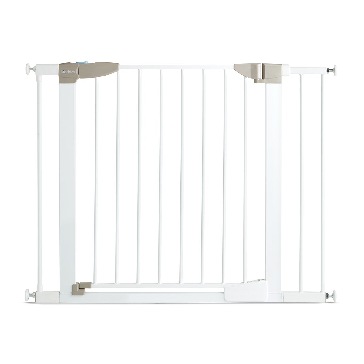 Munchkin Lindam Stair Gate, Sure Shut Orto Toddler & Baby Gate, Stair Gate Pressure Fit Baby or Dog Gate, Baby Safety Gate for Stairs & Doorways, Easy Install No-Screws Child Gate, 96-103cm, White