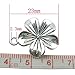 Housweety 20 PCs Silver Tone Lily Flower Charms Pendants Findings