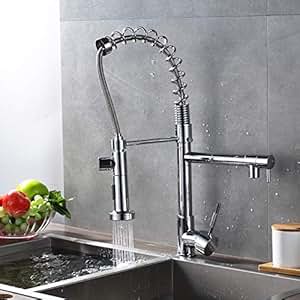 Saeuwtowy Latón cromado Grifo Cocina,Grifo Cocina Extraíble con caño