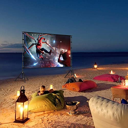 Projector Screen and Stand,Towond 120 inch Outdoor Projection Screen