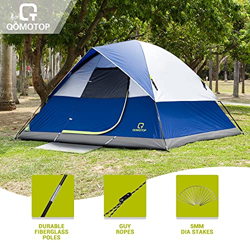 OT QOMOTOP Tents, 2 Person Easy Setup Dome Camping Tent Waterproof