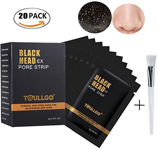Peel Off Blackhead Mask, Blackhead Remover Mask, Black Mask, 20 X Purifying Peel-off Mask Black Mud Pore Removal Mask For Face Nose Acne Treatment Oil Control + 1X Black Mask Brush