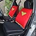BDK Superhero Seat Covers with Detachable Cape Backing - Front Car Seat Covers & Seat Back Protector  (Wonder Woman) (WBSC-1912)