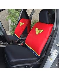 Fundas de asiento Superhero con tapa desmontable   Fundas para asientos delanteros de coche y protector de asiento trasero, Estándar