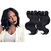 Emmet Brazilian Hair Extension Ombre Color Can be Dyed and Permed Body Wave Easy Installing&Sewing 8Inch Short 7A 100% Human Hair Weave 2PCS/Lot 50g/Piece, with Hair Care Ebook (1B)