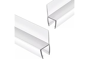 ELYXIAN 2 Pack Shower Door Side Seal Strip, 1/4" X 78" Frameless Shower Door Seal Suitable for 1/4 Inch (6mm) Glass Door Seal Strip